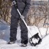 Лопата для уборки снега пластиковая, 470х350х1340 мм, алюминиевый черенок, Россия, Сибртех 61662 купить в Надыме