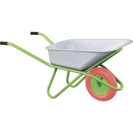 Тачка садово-строительная с PU колесом грузоподъемность 180 кг объем 90 литров   СИБРТЕХ 68968 купить в Надыме