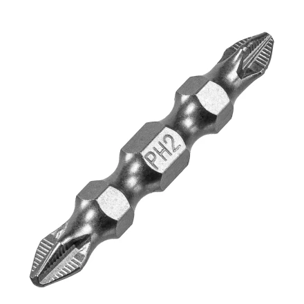 Бита двухсторонняя, PH2-PZ2 х 45 мм, сталь S2, 10 шт. Denzel 11675 купить в Надыме