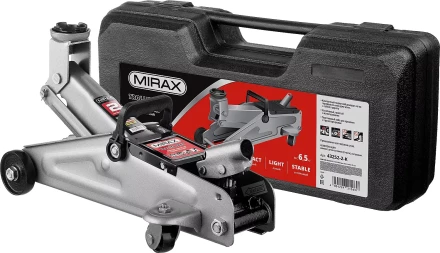 Домкрат гидравлический подкатной, 2т, 130-315мм, в кейсе, MIRAX 43252-2-K 43252-2-K купить в Надыме