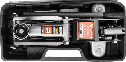 Домкрат гидравлический подкатной, 2т, 130-315мм, в кейсе, MIRAX 43252-2-K 43252-2-K купить в Надыме