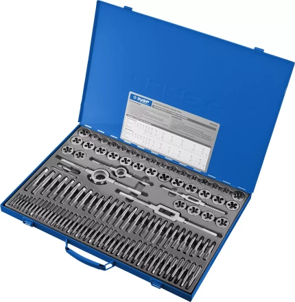 Набор метчиков и плашек ЗУБР "ПРОФЕССИОНАЛ", сталь Р6М5, 110 предметов 28110-H110 купить в Надыме