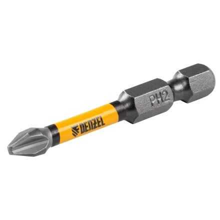 Бита IMPACT, PH2x50 мм, лазерная обработка шлица, сталь S2, 10 шт., Е 6,3 Denzel 11689 купить в Надыме