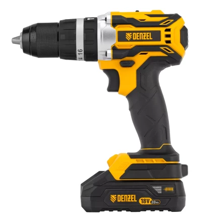 Дрель-шуруповерт аккумуляторная ударная бесщет Denzel CIDB-18-02, Li-Ion, 18 В 26145 купить в Надыме