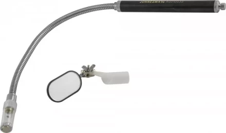 Телескопическое зеркало 25х50мм гибкое  прямоугольное с магнитом  подсветка  AG010035 Jonnesway 47021 купить в Надыме