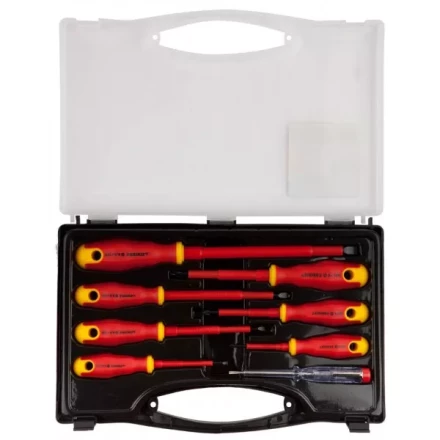 Набор STAYER "PROFI" "ELECTRO": Отвертки диэлектрические, тестер, 100-250В, Cr-V, 8шт 25145-H8_z01 купить в Надыме