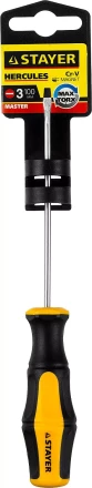Отвертка STAYER "MASTER" "HERCULES", Сr-V, противоскользящая рукоятка, SL3,0x100мм 25051-03-10_z02 купить в Надыме