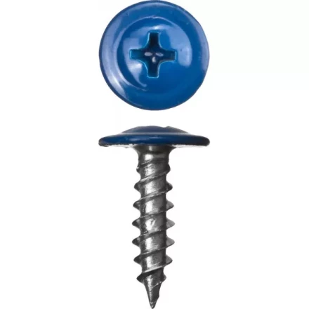 Саморезы ЗУБР с прессшайбой по листовому металлу до 0,9 мм, окрашенные в RAL-5005, PH2, 4,2х16 мм, 500шт 300191-42-016-5005 купить в Надыме