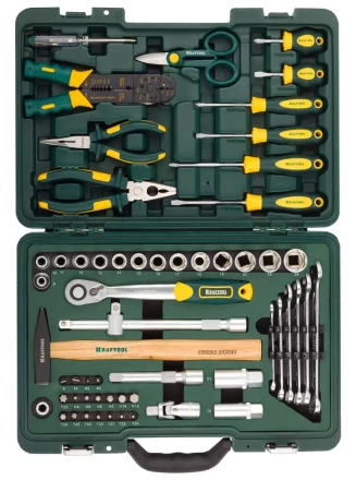 Набор KRAFTOOL "INDUSTRIE" Слесарно-монтажный инструмент, 59 предметов 27977-H59 купить в Надыме