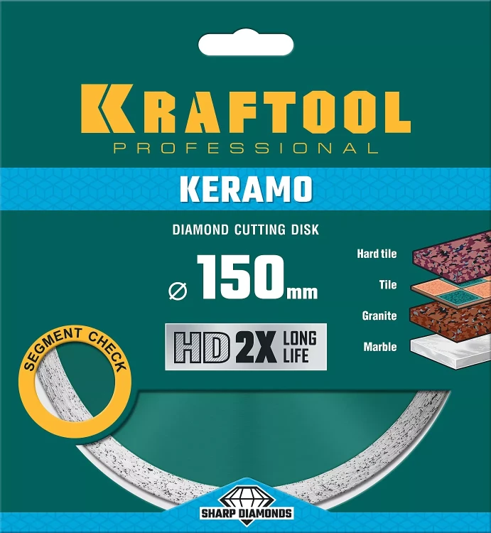 Диск алмазный отрезной для УШМ KERAMO 36684-150 купить в Надыме