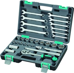 Набор инструментов 1/2 CrV пластиковый кейс 31 предмет STELS 14102