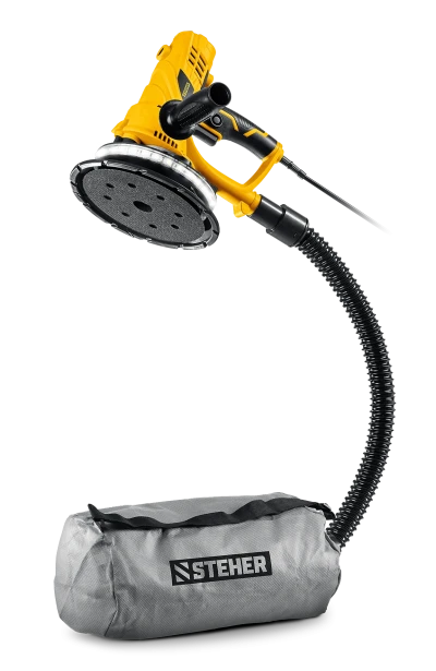 STEHER d180 мм, 900 Вт, подсветка, шлифовальная машина для стен (DWH-900)