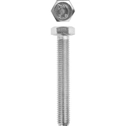 Болт ЗУБР "МАСТЕР" с шестигранной головкой, ГОСТ 7798-70, класс прочности 5.8, оцинкованный, M10x100мм, 5кг 303080-10-100