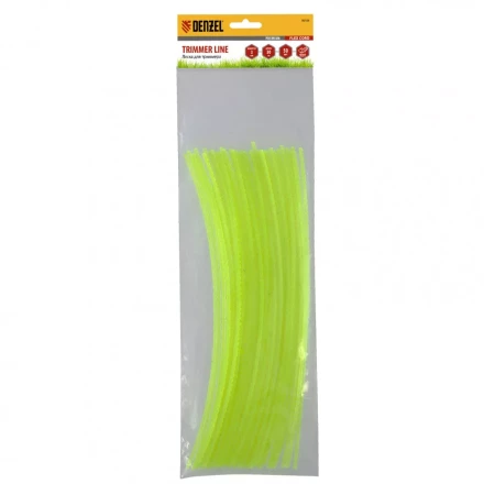 Леска для триммера "зубчатый квадрат" нарезанная 3 мм х 30 см 50 шт Flex cord Denzel 96104 купить в Надыме