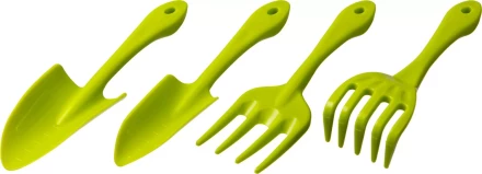 Набор садовый РОСТОК пластиковый, 4 предмета: Вилка, грабельки, 2 совка 421429-H4 купить в Надыме