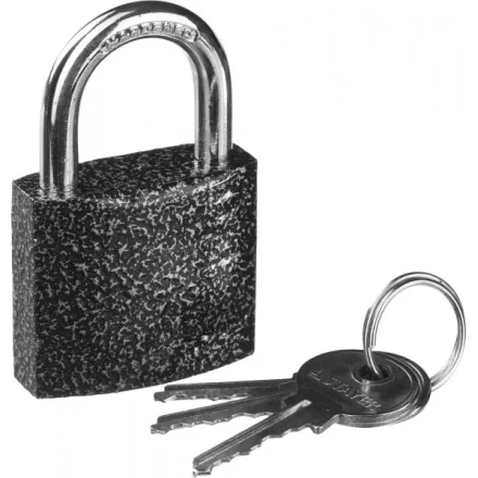 Замок STAYER "STANDARD" навесной, металлический корпус, закаленная дужка, 38мм 37160-38 купить в Надыме