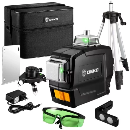 Уровень лазерный DEKO DKLL12PG1 SET2, 065-0235, со штативом купить в Надыме