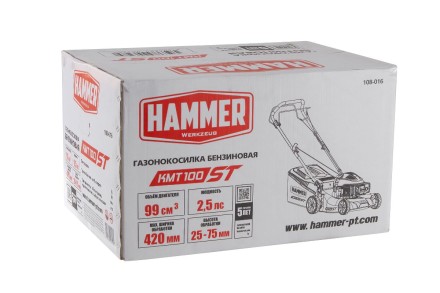 Газонокосилка бензиновая самоходная HAMMER KMT100ST купить в Надыме