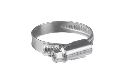 ЗУБР Х-9Н, 8 - 12 мм, накатная лента 9 мм, цинк, 50 шт, червячный хомут (37807-12) купить в Надыме