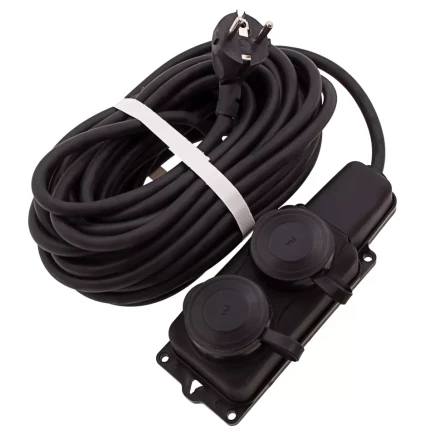 Удлинитель силовой 10 м, 16А, тип УХз16, КГ 3 x 1.5 мм, 2 розетки, Россия Сибртех 95881 купить в Надыме