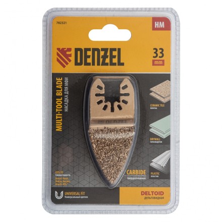 Насадка для МФИ шлифовальная двусторонняя дельта Denzel 782321, узкая, HM, по плитке и дереву, 35 мм купить в Надыме