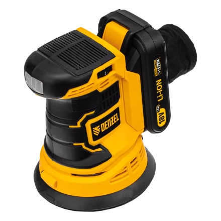 Машина шлифовальная эксцентриковая аккумуляторная Denzel 28470 COS-125, 18В Li-Ion купить в Надыме