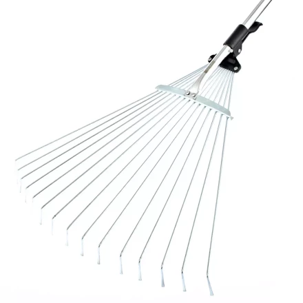 Грабли веерные стальные Palisad, 190 - 520 х 1200 - 1500 мм, 15 зубьев, раздвижные, стальной черенок, 6175655 купить в Надыме