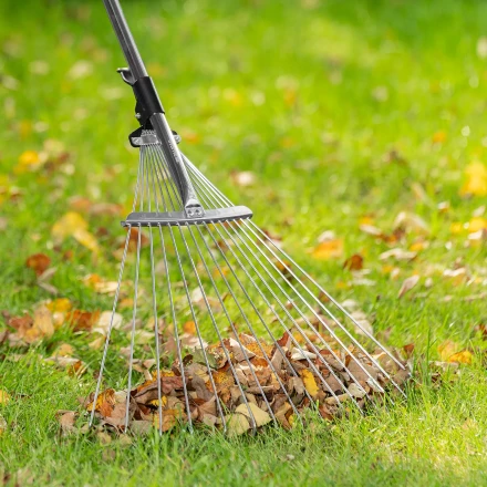 Грабли веерные стальные Palisad, 190 - 520 х 1200 - 1500 мм, 15 зубьев, раздвижные, стальной черенок, 6175655 купить в Надыме