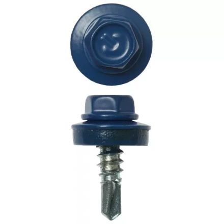 Саморезы ЗУБР "ПРОФЕССИОНАЛ" окраш., RAL 5005 синий насыщен., для крепл. кров. матер. к металл. констр., 5.5x19мм, 2500шт 4-300310-55-019-5005 купить в Надыме