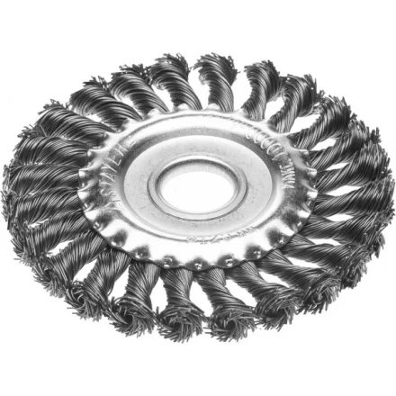 STAYER "PROFESSIONAL". Щетка дисковая для УШМ, жгутированная стальная проволока 0,5мм, 125ммх22мм 35120-125 купить в Надыме