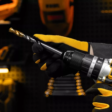 Сверло спиральное по металлу Denzel, 11 x 142 мм, Р6М5, Golden Tip, 718243 купить в Надыме