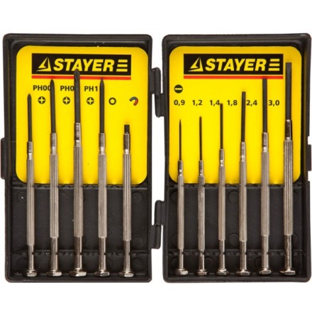 STAYER &quot;MASTER&quot;. Набор: Отвертки часовые для особо точных работ, с цельнометаллическими рукоятками 2560-H11_z01 купить в Надыме