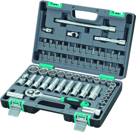 Набор инструментов 1/2  CrV пластиковый кейс 60  предметов STELS 14103 купить в Надыме