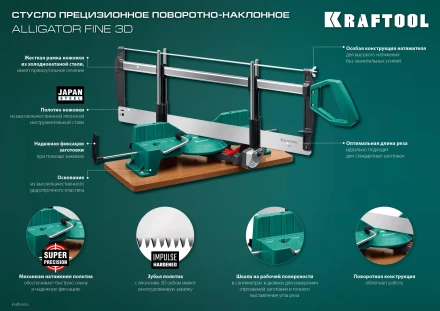 KRAFTOOL Alligator 3D, 600 мм, стусло прецизионное 15451-600 купить в Надыме