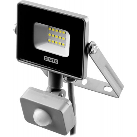 Прожектор LEDPro светодиодный, STAYER Profi 57133-10, датчик движения, 10Вт 57133-10 купить в Надыме