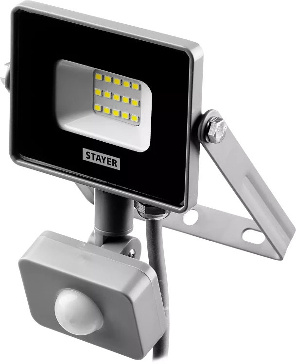 Прожектор LEDPro светодиодный, STAYER Profi 57133-10, датчик движения, 10Вт 57133-10 купить в Надыме