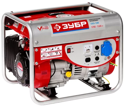 Электростанция ЗУБР бензиновая, 4-х тактная, ручной пуск, 220В, 1500Вт ЗЭСБ-1500 купить в Надыме