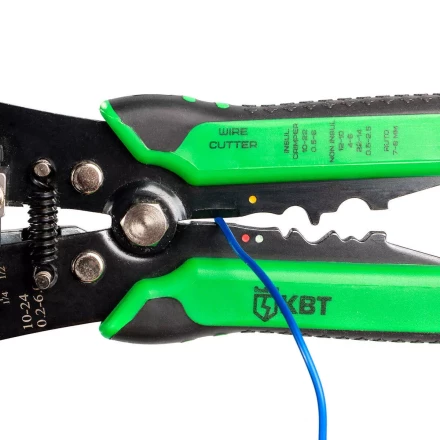 Автоматический многофункциональный стриппер КВТ WS-307 для снятия изоляции с проводов 0.2–6.0 мм (85198) купить в Надыме