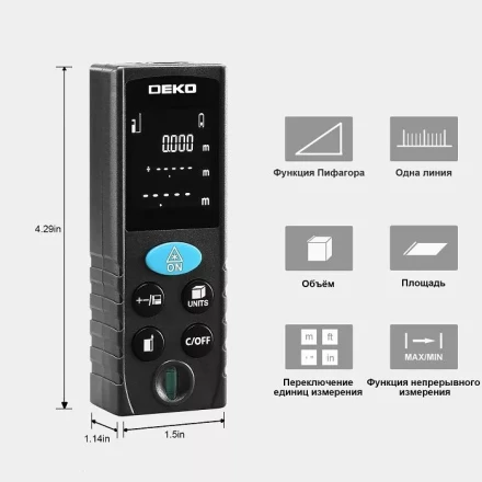 Дальномер лазерный LRD110-70m DEKO, 065-0206 купить в Надыме