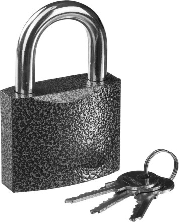 Замок STAYER &quot;STANDARD&quot; навесной, металлический корпус, закаленная дужка, 63 мм 37160-60 купить в Надыме