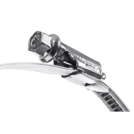 ЗУБР Х-9Н, 10 - 18 мм, накатная лента 9 мм, цинк, 50 шт, червячный хомут (37807-18) купить в Надыме