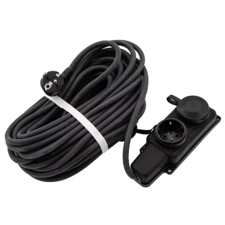 Удлинитель силовой 20 м, 16А, тип УХз16, КГ 3 x 1.5 мм, 2 розетки, Россия Сибртех 95882 купить в Надыме