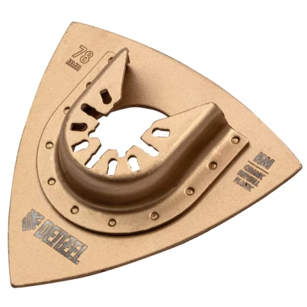 Насадка для МФИ шлифовальная дельтавидная Denzel 782323, HM, по плитке и дереву, 78 мм купить в Надыме