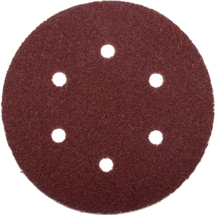 Круг шлифовальный ЗУБР "МАСТЕР" универсальный, из абразивной бумаги на велкро основе, 6 отверстий, Р60, 150мм, 5шт 35566-150-060 купить в Надыме