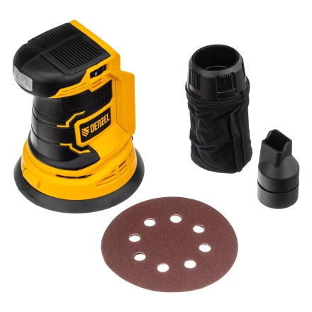 Машина шлифовальная эксцентриковая аккумуляторная COS-125-0, 18В Li-Ion Denzel 28471 купить в Надыме