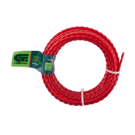 Леска для триммера овальная витая, 3.0 мм х 10 м, Россия Сибртех 961385 купить в Надыме