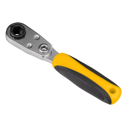 Ключ-трещотка для бит 1/4" Denzel 11633, 52 зуба, CrMo, адаптер для торцевых головок Denzel купить в Надыме