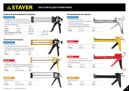 Пистолет для герметиков STAYER &quot;MASTER&quot; 0666, скелетный усиленный, 310мл 0666 купить в Надыме