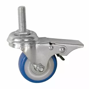 Колесо аппаратное поворотное SCtvb 25 50 мм с болтом и тормозом (синяя резина) 1027145 купить в Надыме