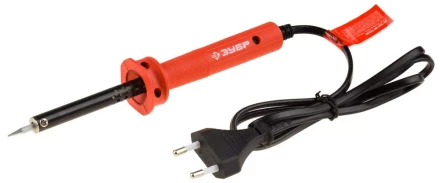 Электропаяльник ЗУБР &quot;МАСТЕР&quot; с пластиковой рукояткой и долговечным жалом, форма конус, 40Вт 55400-40_z01 купить в Надыме